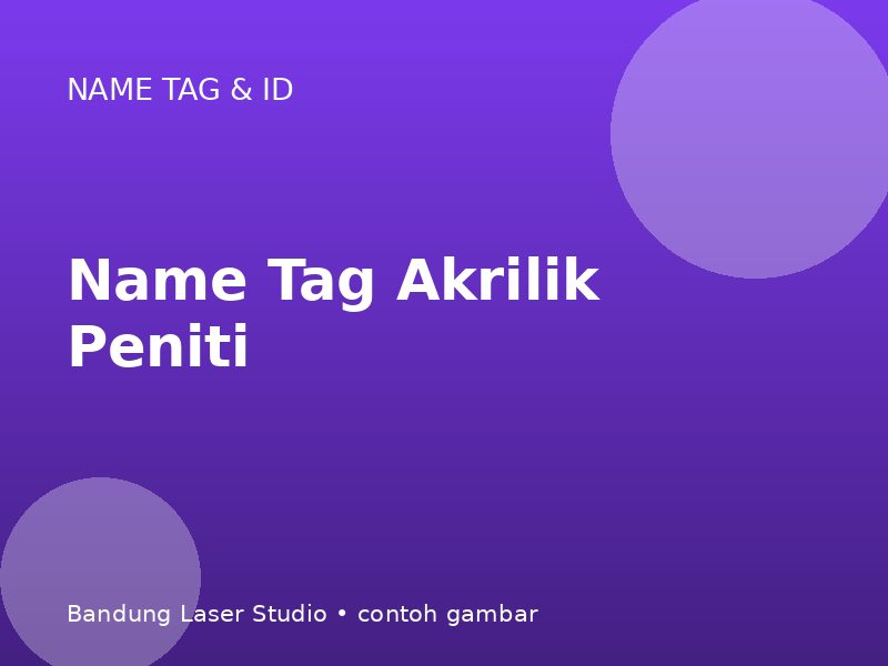 Name Tag Akrilik Peniti