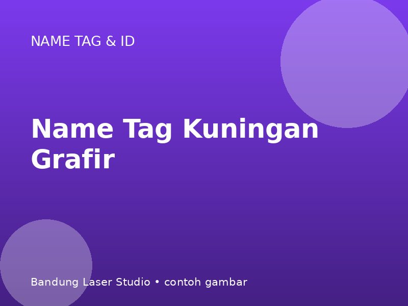 Name Tag Kuningan Grafir