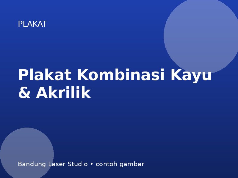 Plakat Kombinasi Kayu & Akrilik