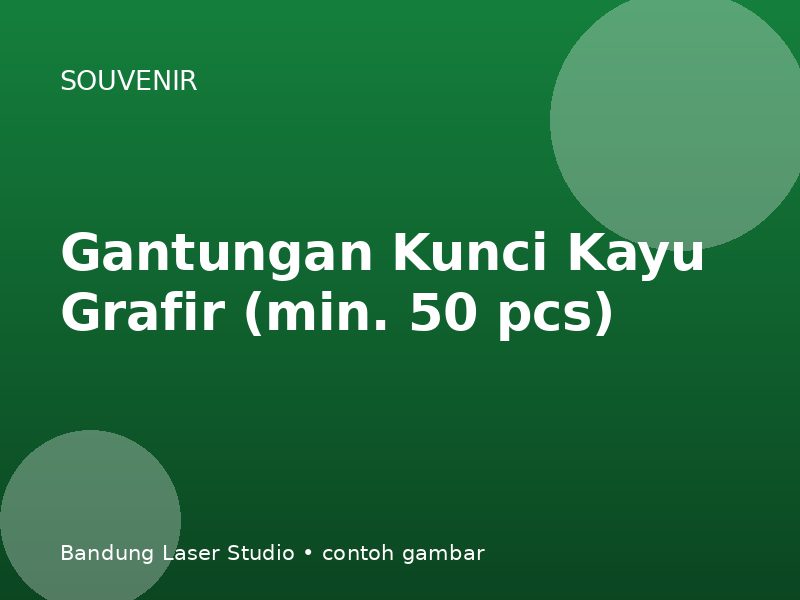 Gantungan Kunci Kayu Grafir (min. 50 pcs)