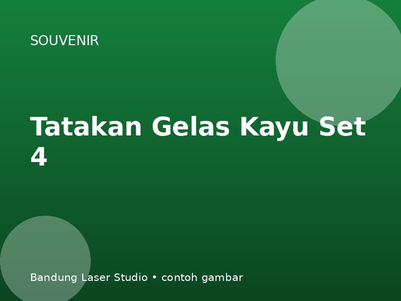 Tatakan Gelas Kayu Set 4