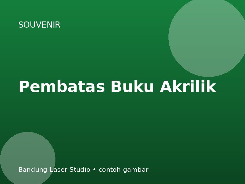 Pembatas Buku Akrilik